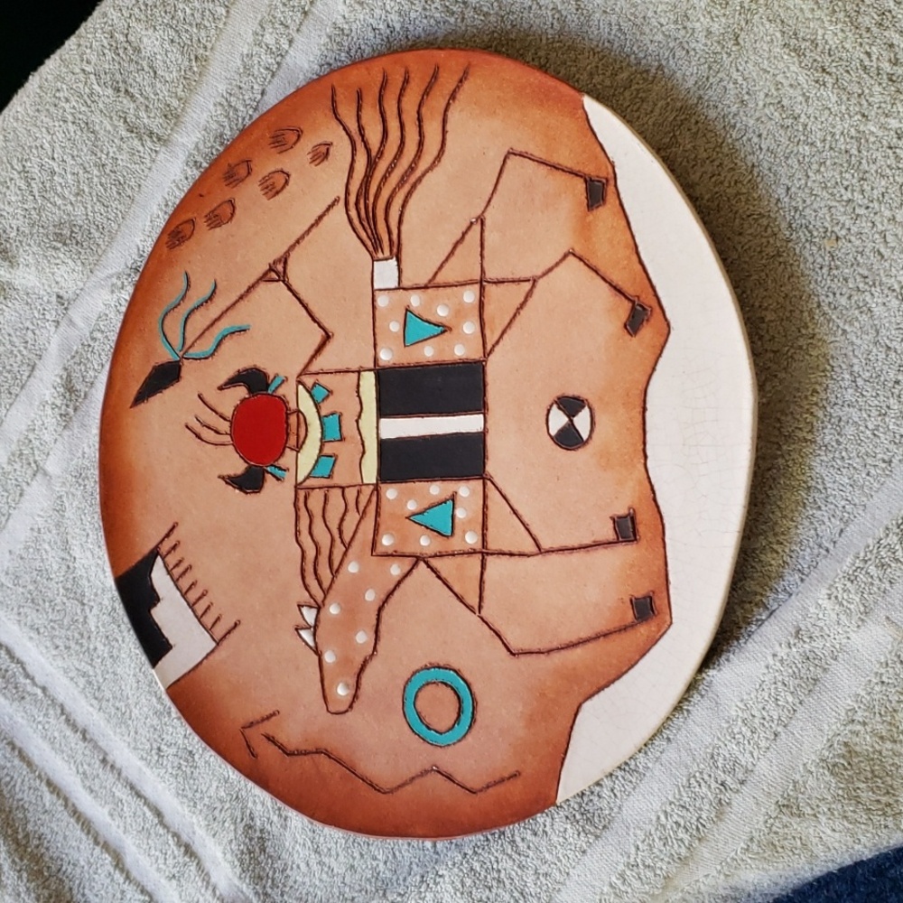 Indian  RED HORSE CLAY CO "97  INDIAN ART